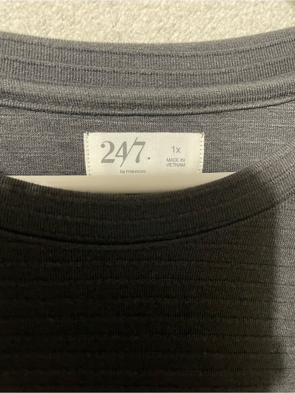 24/7 by maurices Neck Ribbed Long-Sleeve Top - Gray